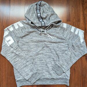 Victoria’s Secret PINK Marled Gray Logo Hoodie & Jogger Set (Size M/L)